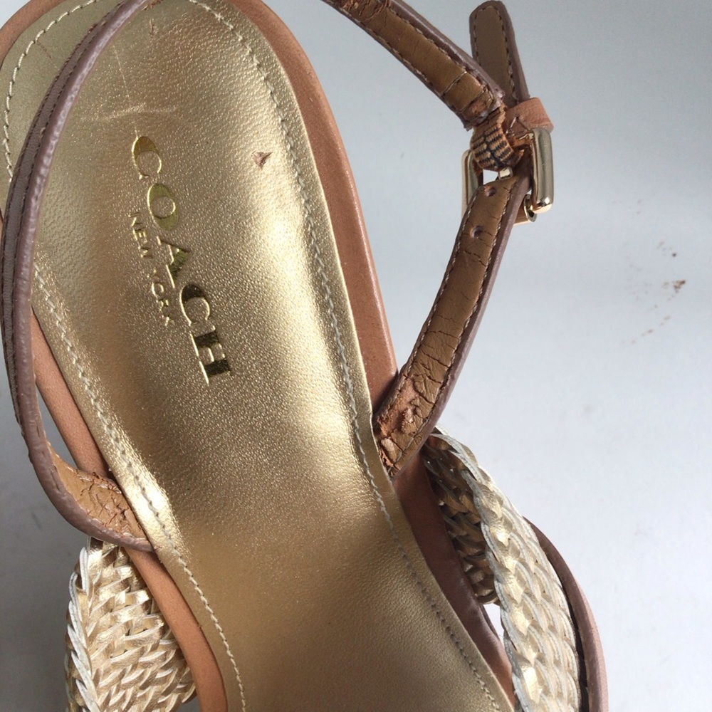 Coach Beatriz Women Sz 9 Wedge Heel Platform Sandal Slingback - Picture 12 of 12